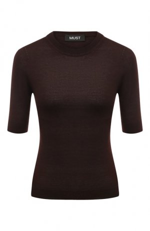 Пуловер из кашемира и шелка MUST. Цвет: коричневый