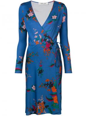 Floral print wrap dress Dvf Diane Von Furstenberg. Цвет: синий