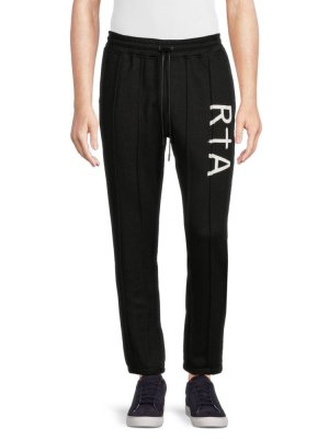 Спортивные брюки с защипами и логотипом Rta, черный RtA