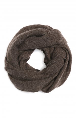 Кашемировый шарф-снуд Tegin. Цвет: коричневый
