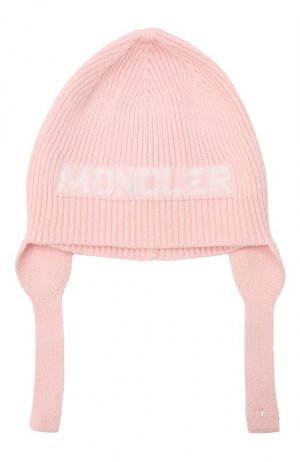 Хлопковая шапка Moncler. Цвет: розовый
