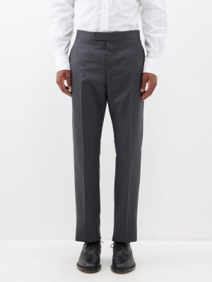 Костюмные брюки из шерсти super 120s , серый Thom Browne