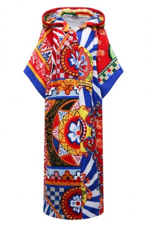 Хлопковый халат Dolce & Gabbana. Цвет: разноцветный