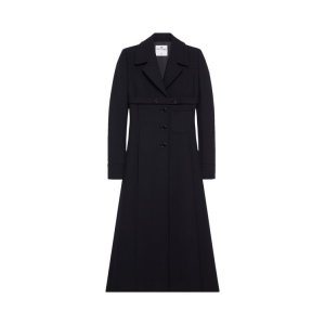 Пальто Courrèges Belt Heritage Crepe Tailored 'Black', черный Courreges