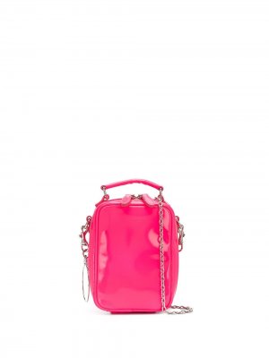 Каркасная сумка через плечо с круговой молнией Junya Watanabe. Цвет: розовый