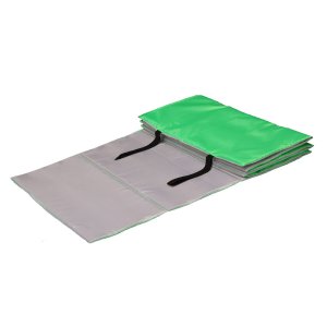 Коврик гимнастический взрослый 180 × 60 см, цвет салатовый/серый No brand. Цвет: серый, зеленый