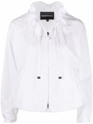 Ruffled collar track jacket Emporio Armani. Цвет: белый