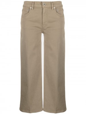 Укороченные джинсы широкого кроя Dondup. Цвет: зеленый