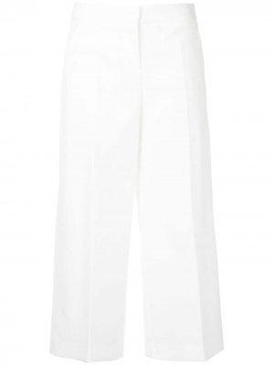 Широкие укороченные брюки Boutique Moschino. Цвет: белый