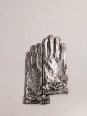 Кожаные перчатки Sophiis цвета металлик , бронза Ted Baker