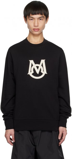 Черный свитшот с вышивкой Moncler