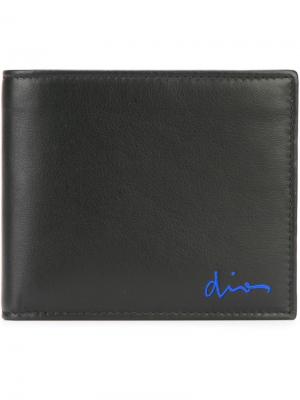 Бумажник с логотипом Dior Homme. Цвет: чёрный