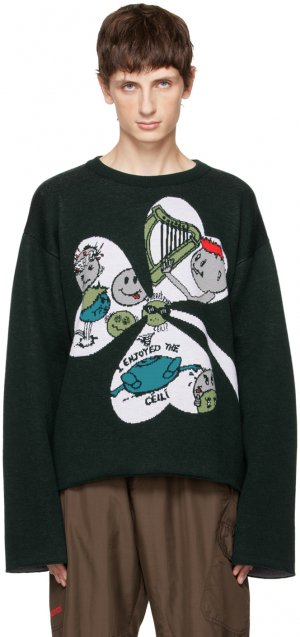 Зеленый свободный свитер Robyn Lynch