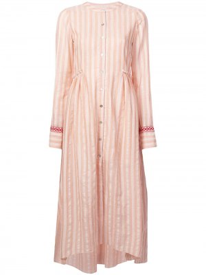 Платье-рубашка Nefasi в полоску lemlem. Цвет: розовый