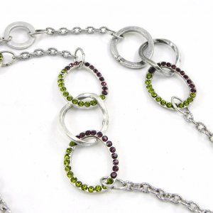 [G8328] - Фиолетово-зеленое дизайнерское ожерелье Сисси NOA