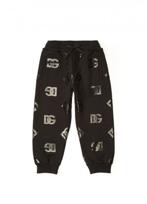 Черные спортивные штаны для мальчиков с логотипом Dolce&Gabbana