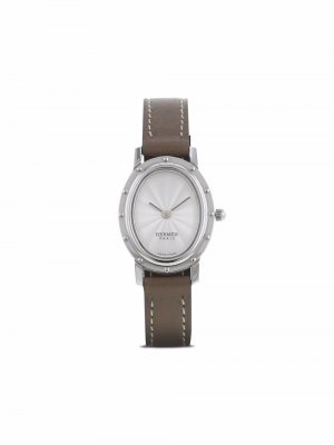 Наручные часы Clipper pre-owned 22 мм 1990-х годов Hermès. Цвет: серебристый
