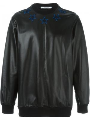 Толстовка с заплатками в виде звезд Givenchy. Цвет: чёрный