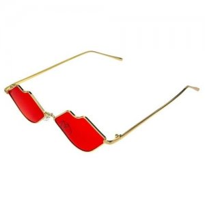 Солнцезащитные очки Губы (Красные), Т22462 Lukky Fashion. Цвет: красный