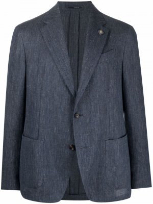 Single-breasted tailored blazer Lardini. Цвет: синий