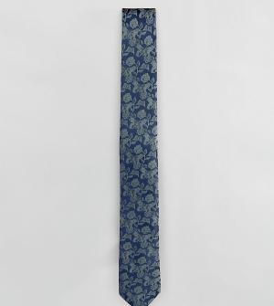 Жаккардовый галстук с цветочным рисунком Noose & Monkey. Цвет: темно-синий