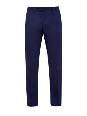 Костюмные брюки из тонкой шерстяной ткани L.B.M. 1911. Цвет: синий