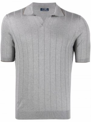 Short-sleeve polo shirt Barba. Цвет: серый