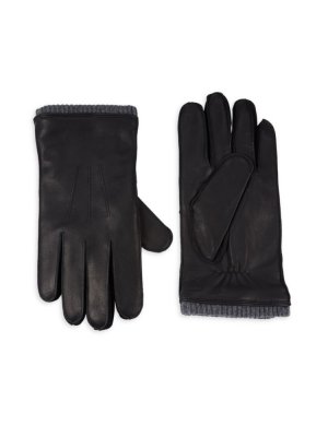 Технические кожаные перчатки , черный Bruno Magli