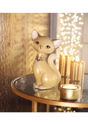 Коллекционная фигурка Кошка Creme Smoke Burma Goebel. Цвет: золотистый