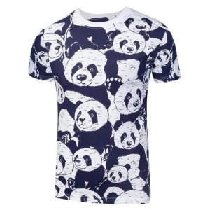 Мужская синяя футболка с пандами Maestro. Цвет: синий
