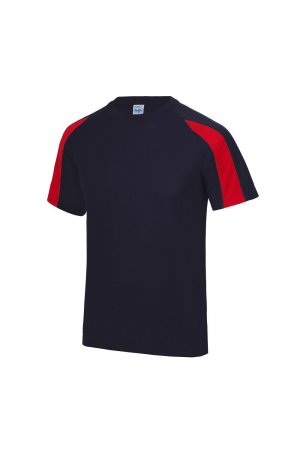 Простая спортивная футболка с контрастным принтом , темно-синий Just Cool