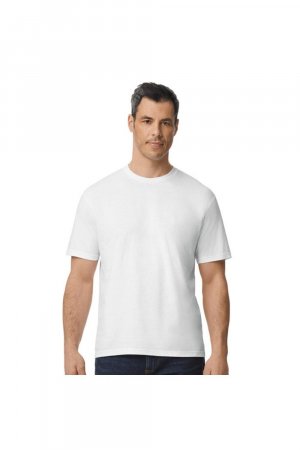 Однотонная футболка Softstyle средней плотности , белый Gildan