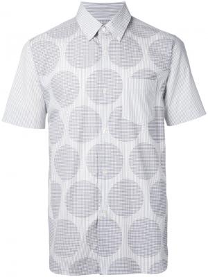 Рубашка в горошек с короткими рукавами Ganryu Comme Des Garcons. Цвет: серый