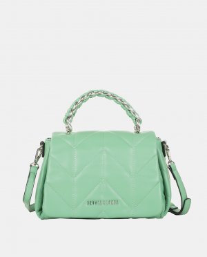 Многопозиционная сумка через плечо с цепочкой и молнией мятного цвета, зеленый Devota & Lomba