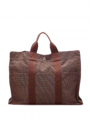 Дорожная сумка Herline MM pre-owned Hermès. Цвет: коричневый