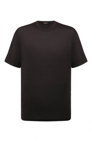 Хлопковая футболка MUST. Цвет: коричневый