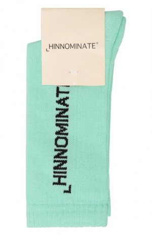 Хлопковые носки HINNOMINATE. Цвет: бирюзовый