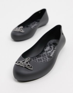 Черные туфли на плоской подошве -Черный Vivienne Westwood for Melissa