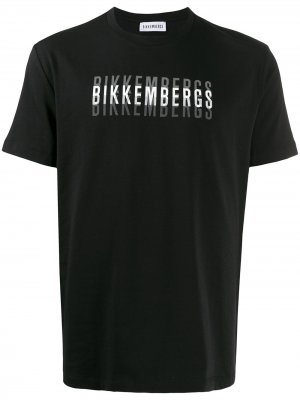 Mirrored logo jersey T-shirt Dirk Bikkembergs. Цвет: черный