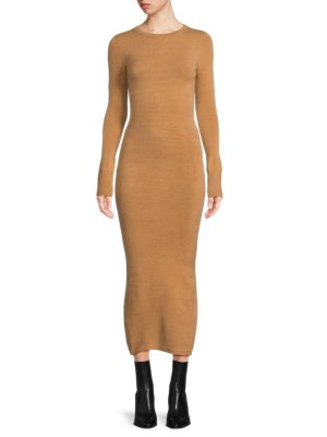Однотонное платье-свитер , цвет Camel French Connection
