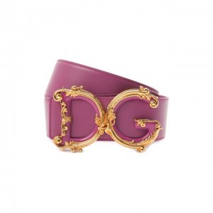 Кожаный ремень Dolce & Gabbana. Цвет: фиолетовый