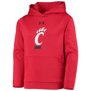 Мужской красный пуловер с капюшоном и логотипом Cincinnati Bearcats Under Armour