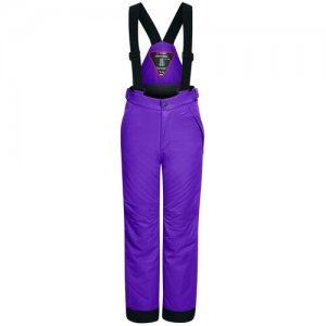 Горнолыжные брюки детские, карманы, подтяжки, размер 140, фиолетовый Maier Sports. Цвет: голубой