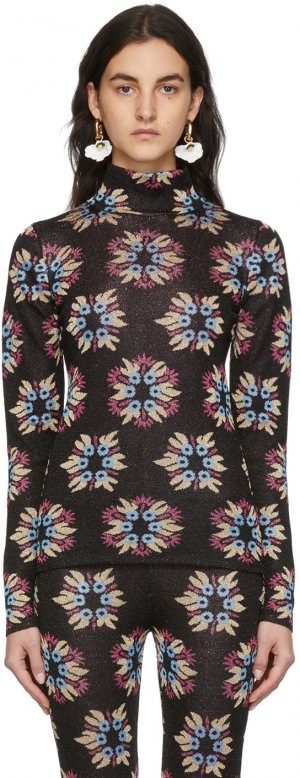 SSENSE Эксклюзивный черный и многоцветный жаккардовый вязаный свитер-капсула Paco Rabanne