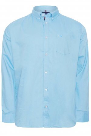 Оксфордская рубашка с длинным рукавом , синий BadRhino