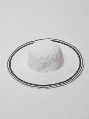 Плетёная шляпа zolla. Цвет: белый