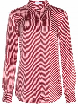 Шелковая блузка Cherine в полоску Equipment. Цвет: красный