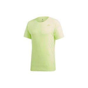 Running Sports Round Neck Short Sleeve T-Shirt Men Tops Fluorescent-Yellow DQ1850 Adidas