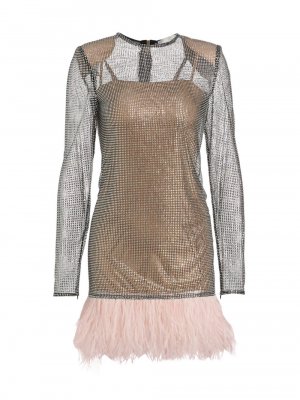 Коктейльное платье Webb с отделкой перьями , розовый Bronx and Banco