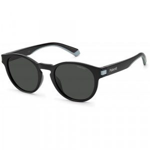 Солнцезащитные очки Polaroid, черный, серый POLAROID. Цвет: черный/серый